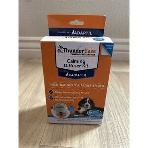 NIB ThunderEase Dog Calming Pheromone Diffuser Kit, 30 Day Supply (Thunderworks)